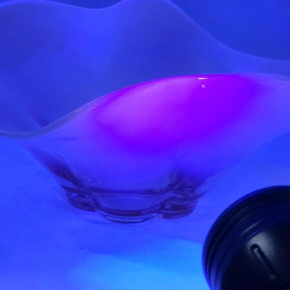 Vintage Duncan Miller Canterbury Opalescent Pink Bowl Hand Blown Art Glass MCM - Picture 8 of 8